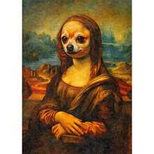 1 tấm áp phích nghệ thuật treo tường Khung tùy chọn Động vật Hình ảnh chân dung chó Mona Lisa vui nhộn Áp phích nghệ thuật trừu tượng Tranh in trên vải Canvas Tranh nghệ thuật treo tường cổ điển cho phòng khách Trang trí nhà, Nghệ thuật treo tường có khung - Nhiều màu - Xem 26