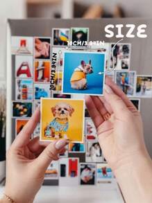 1pc- Personalized Photo Fridge Magnets, Custom Picture Fridge Magnets Collection, Photo Stickers, Office And Kitchen Fridge Magnets, Wedding Photo Stickers, Wedding Items, Wedding Decorations, Father's Day Gifts