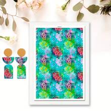 1 hoja de papel de transferencia para arcilla polimérica, papel de transferencia con diseño de flor retro para hacer aretes de arcilla polimérica, papel de transferencia con diseño de flor margarita vintage para hacer joyas de arcilla, para manualidades de joyería con técnica de pintura al óleo