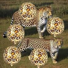 2pcs 22inch Leopard Print Foil Balloons, Suitable For Birthday, Forest Animals Theme Party Decoration