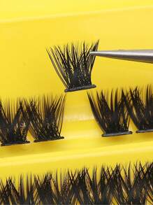 10 Rows 200 Clusters Eyelashes, 80D Mix Full Curled Eyelashes, Natural Appearance Single Length DIY False Eyelashes Extensions Fluffy Volumized Individual False Eyelashes, Faux Mink Lashes, Resuable For Different Makeup Beauty, For Party, Wedding, Travel Use﻿, 10-16MM Mix Length