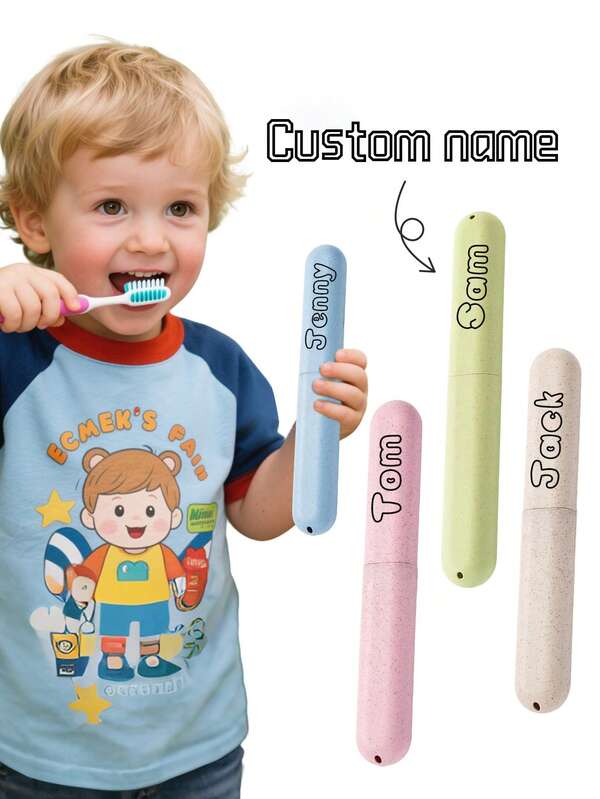 1pc Personalized Children's Growth Memory Product, Commemorating Children's Tooth Falling Out, Gift For Kids To Encourage Good Tooth Brushing, Anti-Insect Bite Toothbrush Holder