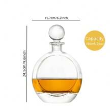 Bouteille de whisky classique, bouteille de vin en verre transparent/pot à vin avec bouchon, cadeau de la fête des pères, cadeau pour homme, cadeau de déménagement, convient pour le vin rouge, le whisky, le brandy, le bourbon, le rhum, décoration pour la maison, bons produits pour un usage domestique