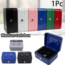 Caja de llaves portátil, caja de seguridad para el hogar y la tienda, caja de acero para dinero, caja de seguridad para efectivo, almacenamiento oculto para monedas, dinero y joyas
