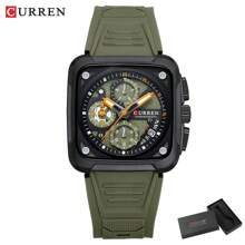 Curren CURREN Top Brand Men's Watches Luxury Square Quartz Wrist Watch Original Waterproof Luminous Chronograph Watch For Men Relogio