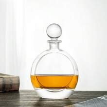 Bouteille de whisky classique, bouteille de vin en verre transparent/pot à vin avec bouchon, cadeau de la fête des pères, cadeau pour homme, cadeau de déménagement, convient pour le vin rouge, le whisky, le brandy, le bourbon, le rhum, décoration pour la maison, bons produits pour un usage domestique