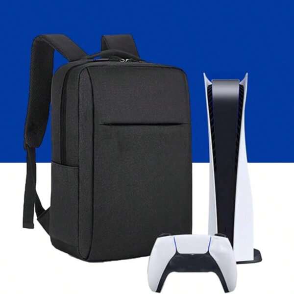 YIYI PS-5 Travel Bag, Waterproof Nylon Travel Backpack For Playstation 5 Game Console & Controllers Storage Protective Case For Playstation 5 / PS-4 / PS-5 Accessories, Black