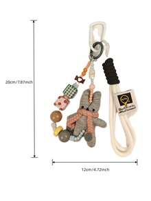 新款可爱兔子吊坠卡通动物钥匙扣背包挂饰包包饰品配件，时尚女士礼物，沙特国庆用品，包包装饰，爱情护身符