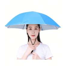 1 pieza Paraguas sombrilla de pesca, gorro de paraguas, gorro paraguas para llevar en la cabeza, gorro impermeable con sombrero plegable que permite tener las manos libres durante la actividad