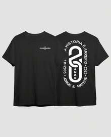 Camiseta Jorge E Mateus Homenagem Turne 20 Anos Show Despedida Dupla Cantores Nossa Historia É Arrepio Fãs 2025 - Preto - Visão 3
