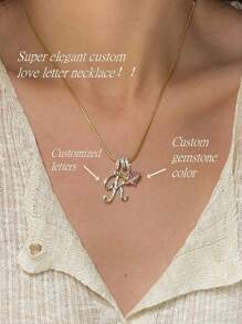 1 pieza Collar inicial con colgante de corazón de circonita cúbica minimalista, collar con nombre personalizado con letra simple, colgante inicial personalizado de acero inoxidable para mujeres, regalo ideal para novia, mamá, familia, amiga, hija, aniversario, Día de San Valentín, día de la madre, cumpleaños, graduación, uso diario, boda, fiesta, dorado, elegante, colorido, vintage, sencillo, unisex, casual, personalizado, viajes, regalos únicos, individuales, para él, novio, novias, amigos, estudiantes universitarios, escuela secundaria, universidad, secundariaBack Para estudiantes, adolescentes, maestros, preparatoria, dormitorio, colegio, aula, campus, residencia, sala de graduaciónmorePara estudiantes de secundaria y estudiantesmorepara estudiantes y preparatoriamore para estudiantes