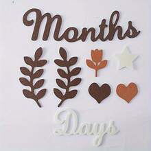 1 Juego de Tarjetas de Hitos en Tela No Tejida, Tarjetas Marcadoras de Hitos, Tarjetas Lindas de Registro de Crecimiento - 1 juego - Ver 9