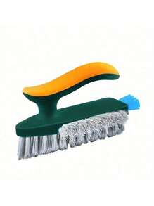 Heavy Duty Cleaning Brush 2 In 1 Gap And Floor Scrubber Plastic Bristles Ergonomic Handle Perfect For Bathroom Tiles Kitchen Sink Living Room Corners All Purpose Household Cleaning Tool