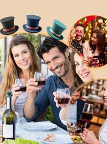 Wine Stopper, Magic Cap Silicone Wine Stopper, Soft Cork Wine Bottle Stopper To Keep Wine Fresh, Interesting & Reusable Silicone Bottle Stopper And Cap, Christmas Decorative Wine Sealer Preservation Accessory Set