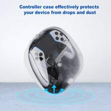 Aufbewahrungskoffer für P5/P5 Edge/X One Serie Controller, tragbare Hartschalen-Transporttasche, transparent und sichtbar, resistent gegen Staub/Kratzer/Wasser. Mit 1 Ladekabel, 1 Schlüsselband und 1 transparentem Haken