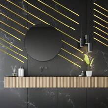 4 Rolls Gold Metallic Mirror Washi Tape, DIY Gold Art Tape, Self-Adhesive Metalized Polyester Film Tape For Crafts Decoration And Gift Wrapping (1/2 Inch X 110 Yards)