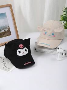Sanrio 1 pieza Sombrero de sol rosa con lazo adorable de My Melody, suave y transpirable, esencial para vacaciones, cruceros y atuendos para viajar en coche. Gorra de béisbol blanca de Cinnamoroll para mamá y accesorios de camionero, visera de primavera para fútbol, golf, softbol y ejercicio