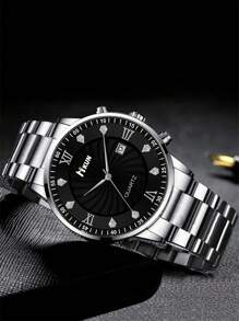 6pcs Luxury Men's Fashion Versatile Watch Accessory Set, Suitable For Attending Holiday Parties, Makes A Valuable Father's Day Gift To Cherish The Moment