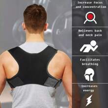 1 pièce Bandoulière de formation physique multifonctionnelle réglable, convenant aux hommes et aux femmes. Correcteur de posture, soutien dorsal, sangle d'épaule invisible ouvrant la poitrine, ceinture lombaire anti-voûte respirante, ajusteur de posture assis, support pour le cou et les épaules - idéal pour un port quotidien, stabilisation de la clavicule - favorise les accessoires de gym à bonne posture