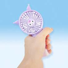 Miniso Mini ventilador portátil de 1800 mAh de Sanrio Kuromi, recargable por USB, de plástico ABS, con 3 velocidades y 9 horas de duración de batería, perfecto para salidas de verano y enfriamiento de oficina (1 pieza)