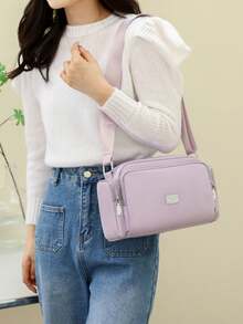 大容量斜挎包，女士多层单肩包，时尚多拉链口袋钱包万圣节礼物圣诞节礼物送给朋友、女孩、妈妈、老师、护士的完美礼物 - 彩色 - 查看 10