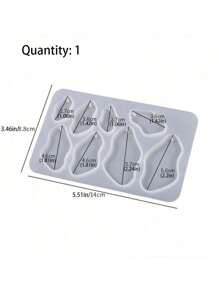 1pc Silicone Crystal Resin Mold For Geometric Earrings, Pendant, Necklace, Aroma Stones, Gypsum