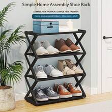 4-Tier Solid Wood Foldable Shoe Rack - Minimalist Home Entryway Organizer For Apartment/College Dorm, No Tools Needed, Durable Collapsible Footwear Storage Cabinet (Holds 10 Pairs) - Brown - View 9