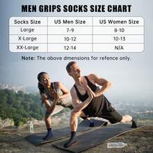 Men Grips Socks Non Slip Sticky 3 Pairs Tile Wood Floors Anti-Skid Pilates Yoga Barre Hospital Slipper Socks - 黑色+黑色+黑色 - 查看 9