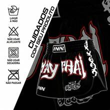 Kit 2 Short Muaythai MMA Unisex Short Comfortable Premium - Đen và trắng - Xem 4
