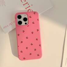 1 szt. Biały z czerwoną wiśnią etui na telefon kompatybilny z telefonami Apple - Wyrazisty róż - Zobacz 3