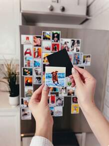 1pc- Personalized Photo Fridge Magnets, Custom Picture Fridge Magnets Collection, Photo Stickers, Office And Kitchen Fridge Magnets, Wedding Photo Stickers, Wedding Items, Wedding Decorations, Father's Day Gifts