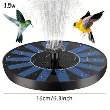 1pc Solar Powered Bird Bath Fountain, Solar Fountain Pump With Colorful Lights, Independent Portable Floating Solar Powered Drinking Water Pump, Suitable For Garden, Pond, Swimming Pool, Outdoor And Backyard
