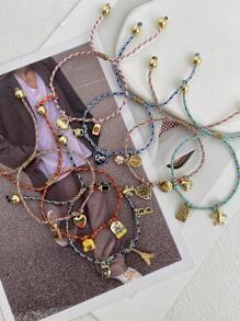 1 pieza Pulsera bohemia de estilo oceánico, creativa, de moda, de lujo elegante, de acero de titanio fino con forma de estrella de mar, delfín, concha, pez de cerámica y piedra natural irregular trenzada, como regalo para dama, hermana, pareja, para uso diario, citas, fiestas, vacaciones, verano, playa, de tamaño ajustable
