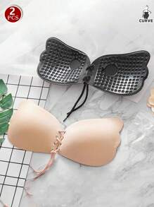 Sostén adhesivo de silicona con efecto lifting sin tirantes, para tallas grandes, invisible, sin espalda, para realce del escote, cómodo y transpirable, para vestidos y lencería