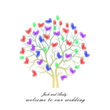 1 Stück Kreative Fingerabdruck DIY Finger Malerei Hochzeitsfeier Firmen Jahrestreffen personalisierter Fingerabdruck Anmeldung Baum, erhöht den Spaß, dekorative Malerei, Wohnzimmer, Schlafzimmer, Dekorationsposter, denkwürdig, bedeutungsvoll, Leinwand, ohne Rahmen, Valentinstag, Valentinstag Dekoration, Multifunktional, schimmelresistent, ornamental, exquisit, stilvolle, ideale Geschenke für sie, ihn, Freund, Freundin, Vater, Mutter, Familie, Freunde, Küche, Esszimmer, Schlafzimmer, Büro, Wohnzimmer, Zuhause, Garten, Teeraum, für Jahrestage, für Geburtstage, für Einweihung, für Abschluss, Weihnachtsdekoration, Herbst Zuhause Auffrischung, skandinavisch gemütliches Zuhause, warme Atmosphäre