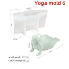 3D Yoga Pose Plump Women Candle Silicone Mold Body Soy Wax Statue Plaster Tool DIY Handmade Soap Tool Perfect For Home Decor And Gift Fragrance Diffuser Silicone Mold - White - View 15