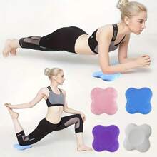 2 Set di ginocchiere protettive in schiuma ad alta elasticità, tappetino antiscivolo, set universale (polso/gomito/ginocchio) per yoga, pilates, fitness, allenamento domestico e sport