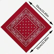 1 pieza Pañuelo para la cabeza multifuncional con estampado de paisley elegante y brillante, pañuelo delgado y transpirable para el cuello, estilo hip-hop para hombres y mujeres, de secado rápido, ligero y tejido, opción ideal para un regalo de moda bohemia. Pañuelo para la cabeza, diadema y pañuelo cuadrado