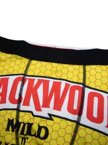 Random 5PCS Men's Printed Long Boxer Fashion Briefs S-XXXL