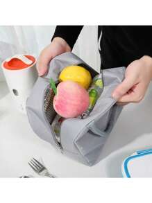 Lunch Bag, Insulated Lunch Box, Hand-Held Lunch Bag, Carry Rice When Going Out. Thick Aluminum Foil Insulated Lunch Box Bag, Simple Style Insulated Lunch Box Bag, Insulated Lunch Box Bag, Handbag With Rice Bag, Lunch Box Insulated Bag, Lunch Student Bento Box