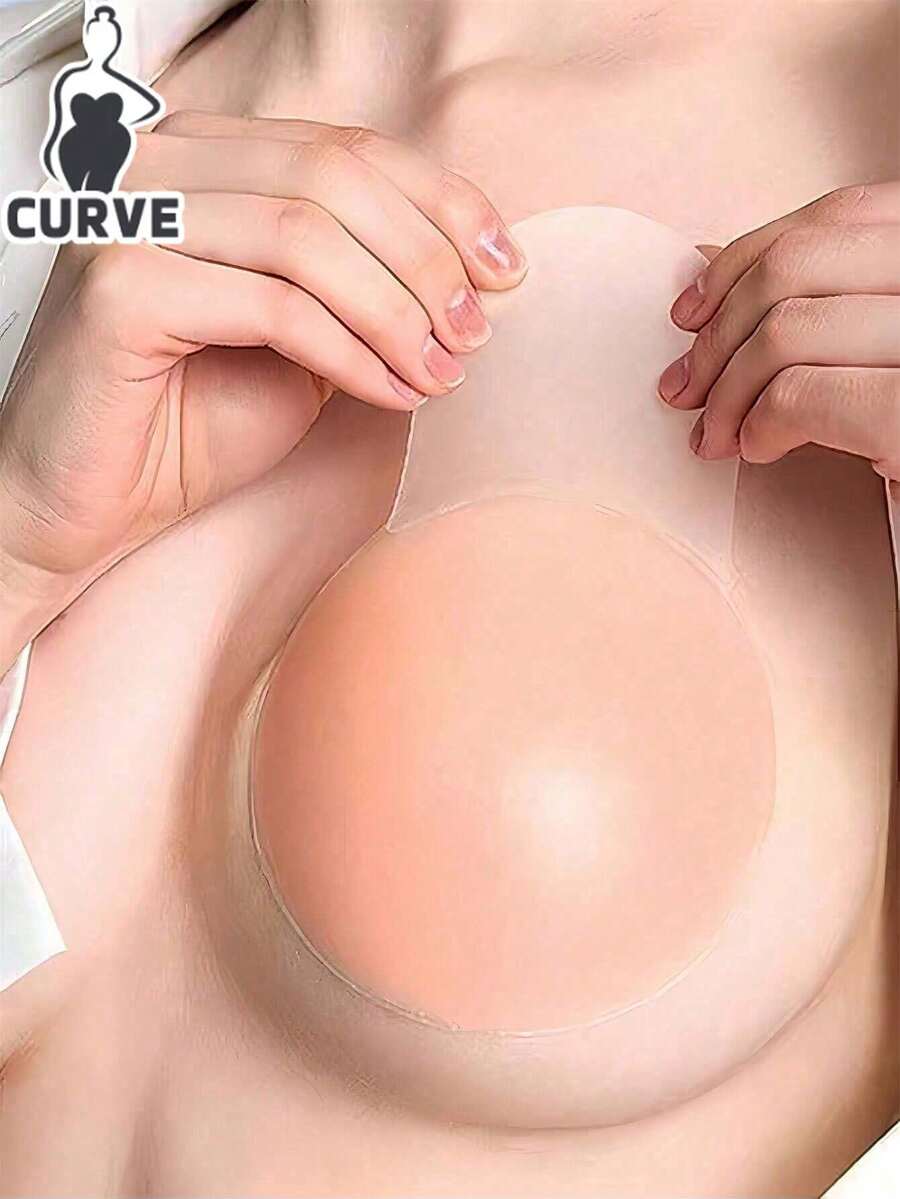 1/2pairs Silicone Bra Push Up Adhesive Breast Lift Nipple Cover Stickers Support Anti-Sagging Chest Paste - Multicolor - View 1
