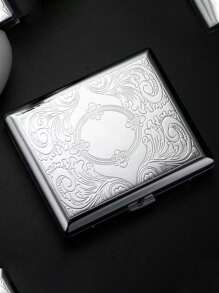 1PC Metal Cigarette Case For Regular, King Size, 100's, Can Hold 20 Cigarettes Cigar Boxes Pocket Cigarettes Holder Storage Container For Men Women ,Smoking Accessories, Cigarette Storage