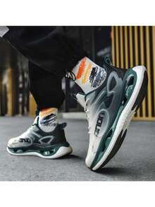 أحذية رياضية كاجوال، أحذية رياضية خفيفة للأزواج، أحذية كاجوال خفيفة للرجال، أحذية رياضية مضيئة قابلة للتنفس موضة، أحذية بنعل مرن من الفشار للطلاب والأزواج للجري والتجول ليلاً - أخضر داكن - مشاهدة 5