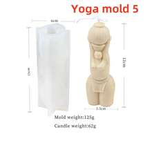 3D Yoga Pose Plump Women Candle Silicone Mold Body Soy Wax Statue Plaster Tool DIY Handmade Soap Tool Perfect For Home Decor And Gift Fragrance Diffuser Silicone Mold - White - View 9