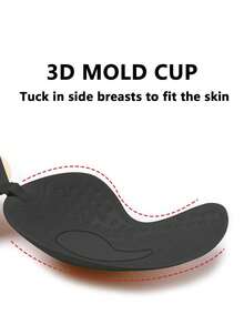 Plus Size Women Invisible Sticky Seamless Bra, Backless Sexy Silicone Adhesive Bra Lift Up Enhancer For Small Bust, Strapless Bra For Dress/Wedding Gown