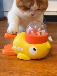 Dog Interactive Slow Feeder & Puzzle Toy,Upgrade Duck Shaped Treat Dispenser For Small & Medium Dogs,Interactive Food Feeder Bounce Duck Shape For Healthy Eating & IQ Training, Cat Toys, Pet Training Toys Suitable For Cats, Puppies, And Kittens