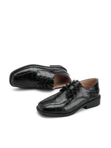 Boys' Lace-Up Casual Campus Style Shoes, Versatile For Spring & Summer - Black - View 5