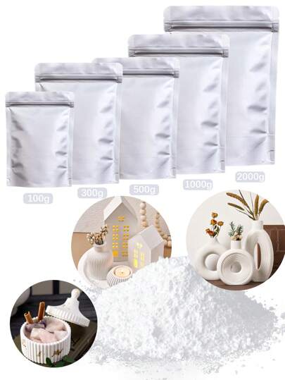 100g/300g/500g/1000g/2000g dickverpackt in Beutel Gips Pulver von hoher Dichte für DIY Skulpturen Formen, Vasen Herstellung Gussproduktionsmaterial, Gips Pulver in Fass