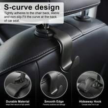 2 pièces Crochet de support de repose-tête de voiture, crochet de siège auto pour rangement et organisation des sacs à main, manteaux, parapluies, sacs d'épicerie. Accessoires d'intérieur, organisateur de rangement pour femmes, indispensables de voyage