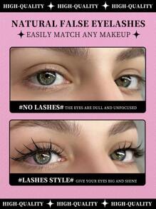 10 pares de pestañas de cómic Pestañas falsas naturales transparentes y dispersas Herramientas de maquillaje para juegos de roles Herramientas esenciales para viajes, belleza, maquillaje, encanto y elegancia